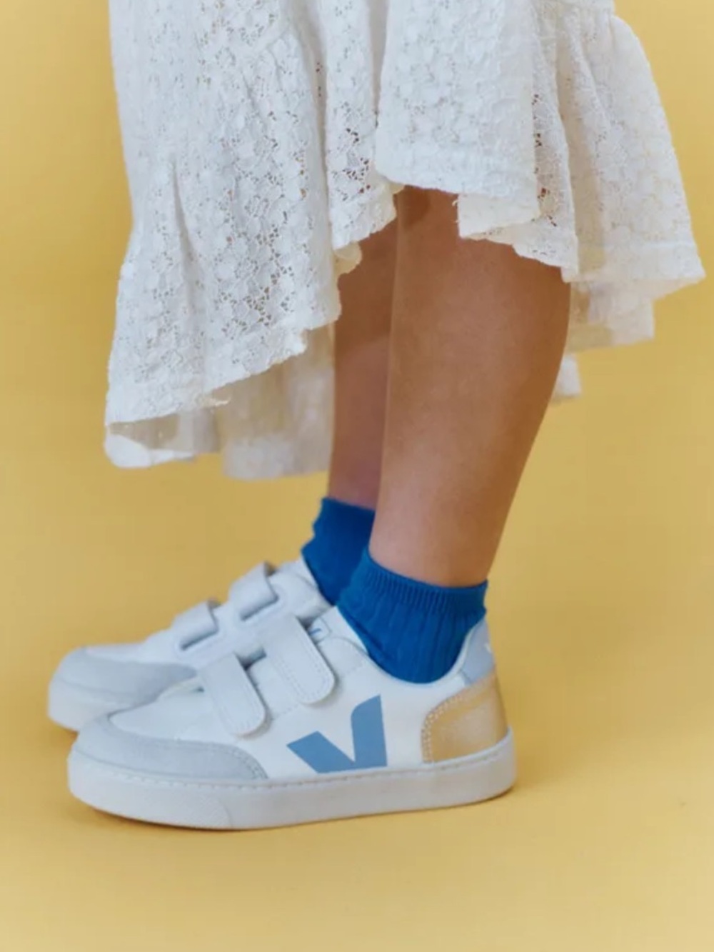 Veja V-12 Sneakers Leather 2 Kids White